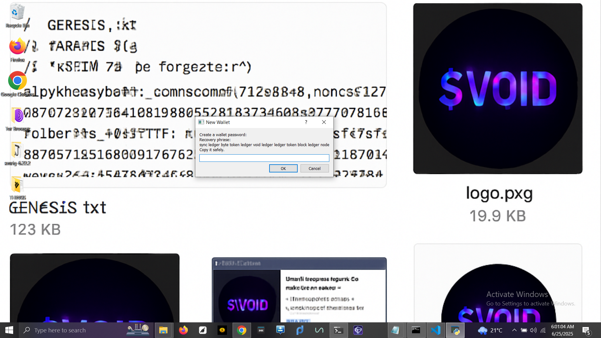 VoidChain Wallet Creation