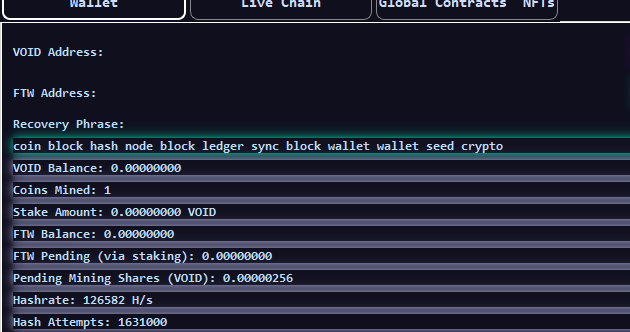 VoidChain Live Feed